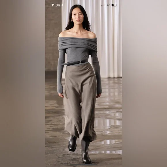 Zara wool bias skirt ZW collection - Picture 5 of 13